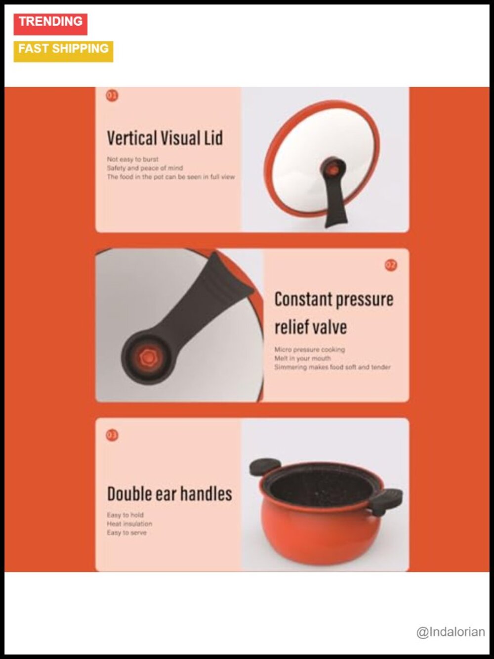 Multifunctional Micro Pressure Cooker 7L Fast Cooking Kitchenware - Picture 3 of 6